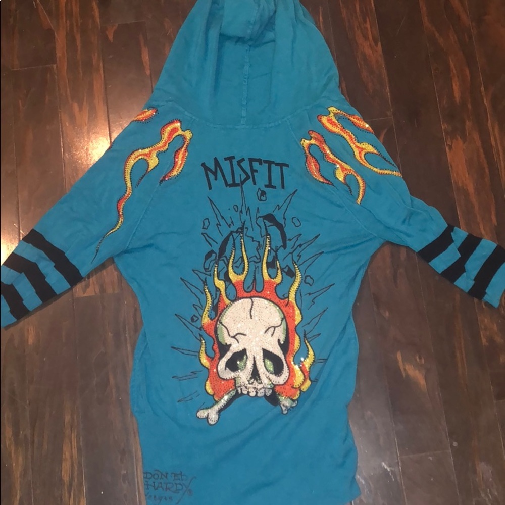 Ed hardy V neck sweater